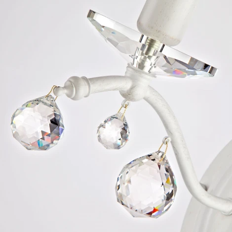 Бра Eurosvet Эстель 10058/1 белый с золотом/прозрачный хрусталь Strotskis