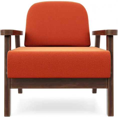 Кресло Arsko Флори орех велюр оранжевый