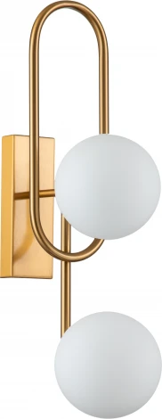 Бра настенное Opaco V000151 (11015/2W Brass) (220V, шар)