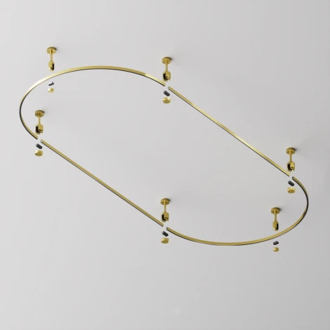 Шинопровод магнитный Flarity полукруг латунь 80 см Maytoni Busbar trunkings Flarity TRX154-SR-D800-BS (24V)