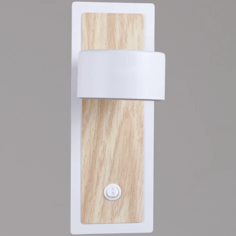Настенный светильник с выключателем Reluce 12540-0.2-01 WH+WOOD