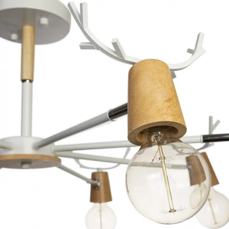 Потолочная люстра на штанге Loft IT Sven 10024/8 White (220V, рога)