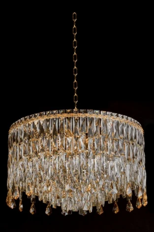 Подвесная люстра Fluorite The Empress FL1061-14P (220V, хрусталь, на цепи, круглые)