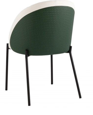 Стул обеденный Adelinde бежевый с зеленой экокожей Stool Group арт.УТ000038521