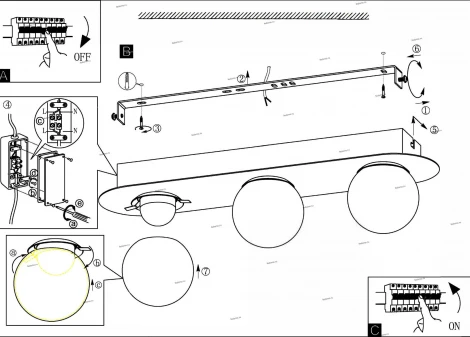 Потолочный светильник Eglo Mosiano 94628