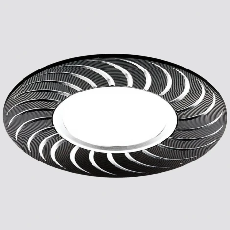 Встраиваемый точечный светильник Ambrella Алюминий С Узором A720 BK/AL (220V)