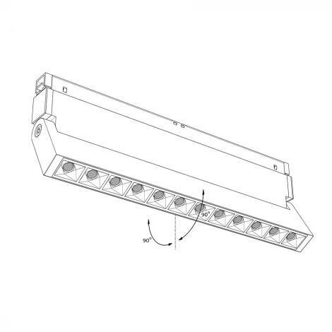 Трековый светильник Downlight магнитный 12V 48W RAUMBERG BOOK3012Bk 3000K (LED)