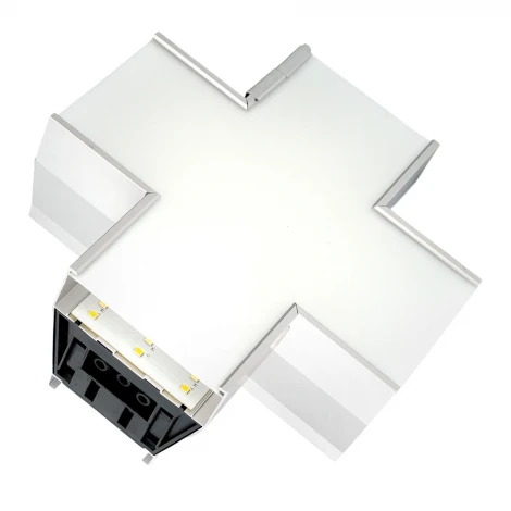 Светильник коннектор 6W 660Lm 3000К-4000К-6400K X-образный с ручным переключением режимов серебро возмож. соедин. в линию Feron AL4036X 51874