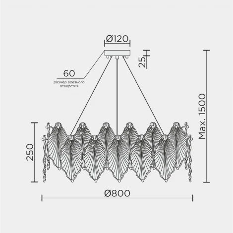 Подвесная люстра Modelux ML.2293.800 GD