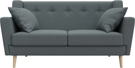 Диван кухонный прямой Брайтон 2 (Серый/Рогожка) Лига Диванов арт.123713