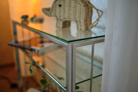 Консольный стол AllConsoles 1124-CS clear серебряный