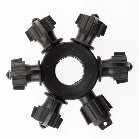 Разветвитель для гирлянд круговой 6 гнезд (черный) ЭРА ERAPS-OR