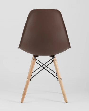 Стул Eames Style DSW коричневый x4 (разборный каркас) Stool Group арт.УТ000037606