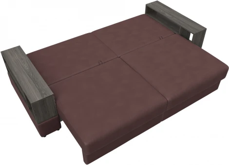 Диван прямой с 2 полками Лига-055 НПБ Лига Диванов (Замша) арт.129068