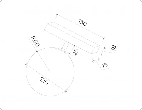 светильник магнитный светодиодный трековый для шинопровода Magnetic Ambrella Track System GL3921 (48V, шар)