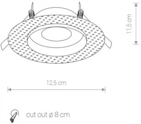 Встраиваемый светильник под гипсокартон IP54 Nowodvorski Echo White 8371 (220V, круглые)