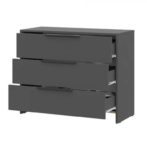 Комод Арника 3 ящика Камелия 1, Графит