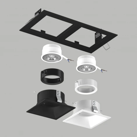 Встраиваемый светильник под LED модуль/ламп МR16 Lightstar Domino D5270607WBMOD (220V)