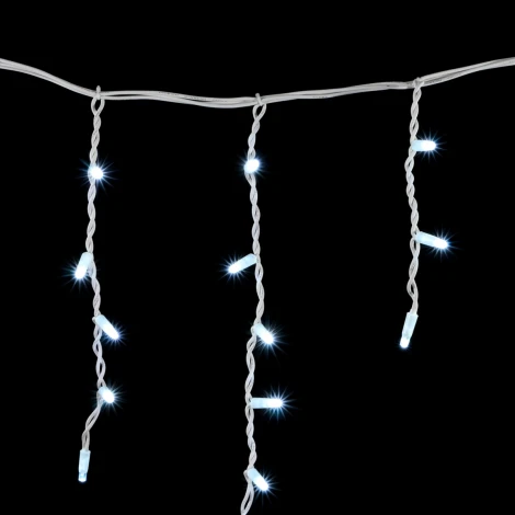 Гирлянда Бахрома 3,1 x 0,5 м Белая 220В, 120 LED, Провод Белый Каучук, IP65