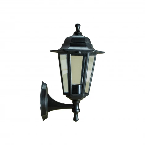 Настенный фонарь уличный Эра Леда1 НБУ 06-60-001 черный, прозрачное стекло (220V, IP44)