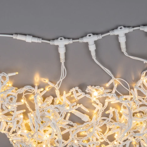 Провод-шина для гирлянд серии F90PRO 2м. 20 Т-коннекторов, шаг 10см статика/мерцание IP67 белый Uniel UCX-F90 T20/2M/WH