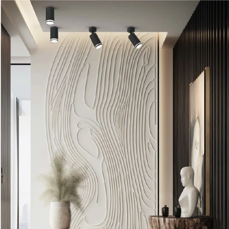 Точечный светильник накладной Wolta WSL-GU10/03BL под лампу GU10 Черный CORALLO