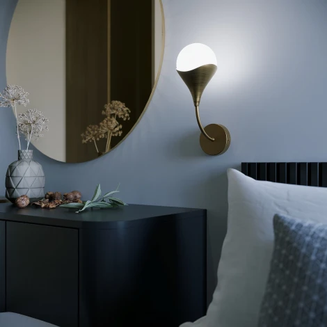 Бра Eurosvet Calyx 60168/1 латунь (220V, шар)