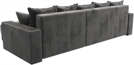 Диван угловой с декором и полкой Лига-050 НПБ Лига Диванов (Велюр) арт.128610