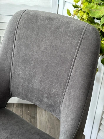 Стул ASP, 360 град. поворот. B28 Темно-серый, велюр / черный каркас, М-City