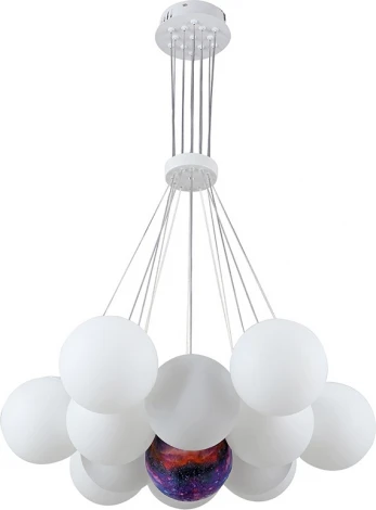 Подвесной светильник Kink Light Алди 08475-13,01 белый E27 13*5W (220V, на проводе, шарики)