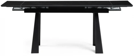 Керамический стол Woodville Бэйнбрук 140х80х76 черный мрамор / черный 530827