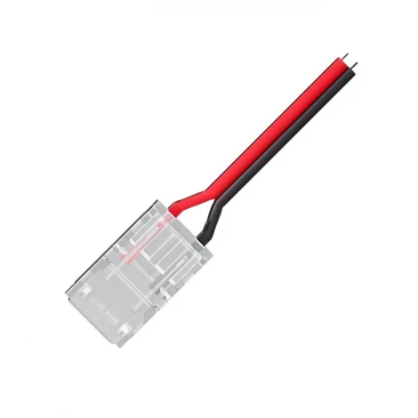 Коннектор прокалывающий 2 pin, для подключения одноцветной LED ленты 10 мм, тип SMD, COB, IP20 длина провода 150 мм Apeyron 09-167
