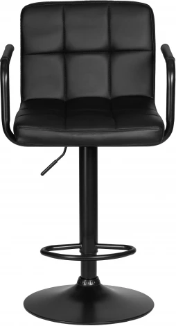 Стул барный DOBRIN KRUGER ARM BLACK (черный) 5011_BlackBase-LM BLACK, цвет сиденья черный, основания черный