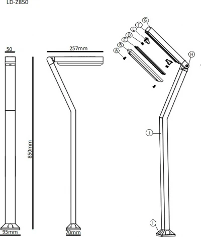 Наземный светильник IP65 LD-Lighting LD-Z LD-Z850