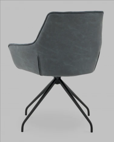 Кресло вращающееся Кимберли рогожка/замша синий Stool Group арт.УТ000041749