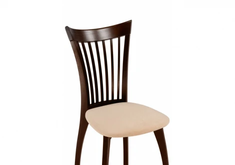 Стул деревянный Лидиос велюр тедди 008 / орех темный 639336