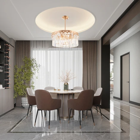 Потолочная люстра хрустальная на штанге Arte Milano Sorrento-8909 378909/6/300/490 GD (220V)