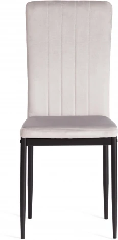 Обеденный стул Tetchair VERTER (Металл,Вельвет/Светло-серый,Черный)