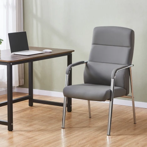 Кресло Everprof City Экокожа Серый арт.EP City PU Grey