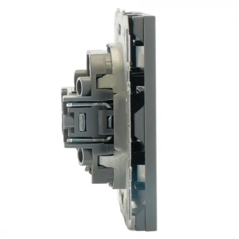 Розетка Ethernet RJ-45 (черный уголь, soft touch) Stekker Эмили 49847