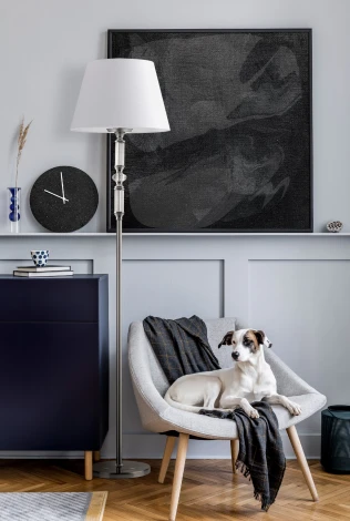 Торшер Maytoni Riverside MOD018FL-01CH (220V, выключатель)