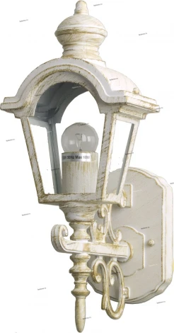 Уличный настенный светильник Snowlight, 1 плафон, белый с золотом