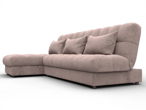 Диван угловой Лига-116 НПБ угол левый (ДСП,ЛДСП,Велюр/Бежевый) Лига Диванов 136947L