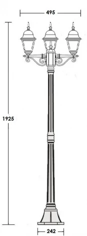 Наземный фонарь Oasis Light QUADRO S 79908SB Gb