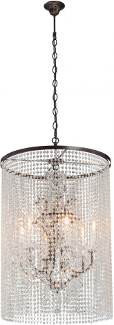 Подвесная люстра Vitaluce V5817-7/6, 6xE14 макс. 40Вт V5817-7/6 (220V, подвески, на цепи, подсвечник, свеча, круглые)