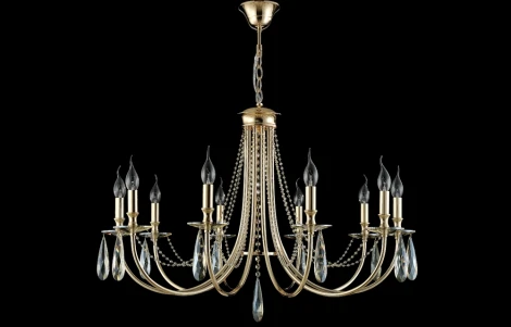 Подвесная люстра Crystal Lux Victoria SP10 GOLD/AMBER