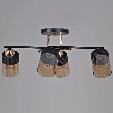 Потолочная люстра на штанге Reluce 09131-3.3-04 FG+BK (220V)