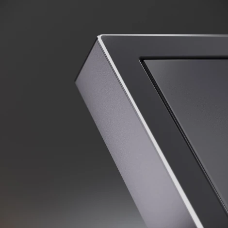 Накладка для розетки с заземлением и защитными шторками с USB A+C (антрацит) Voltum S70 Metal VLSM001012