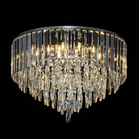 Потолочная люстра каскадная хрустальная Citilux Leonna CL320181