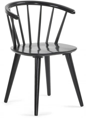 Обеденный стул La Forma (ex Julia Grup) Trise (Черный/ ДСП,Дерево,Каучук)